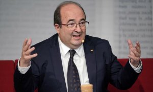 El ministro de Cultura y Deporte, Miquel Iceta, interviene en Feria Internacional del Libro de Frankfurt el 20 de octubre de 2022.