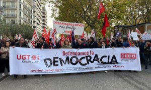 Manifestación por la democracia y contra Vox en Castilla y León.