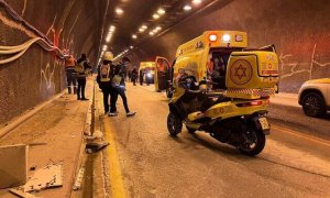 Lugar del accidente en la Ruta 6, cerca de Jerusalén, 9 de diciembre de 2022.