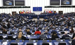 Fotografía tomada durante una sesión plenaria en el Parlamento Europeo.