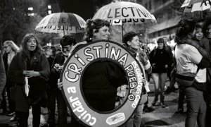 19/12/22 Imagen de una manifestación en apoyo de Crstina Fernández de Kirchner.