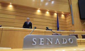 20/12/2022.- El presidente del Senado, Ander Gil, después de que la Comisión de Justicia de la Cámara Alta haya dado este martes luz verde al dictamen de la ley que deroga la sedición y rebaja las penas por malversación, una iniciativa de la que, por dec