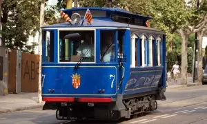 2017 - Imatge del Tramvia Blau de Barcelona.