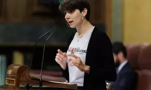 La diputada de ERC Marta Rosique interviene durante una sesión plenaria en el Congreso de los Diputados, a 19 de abril de 2023