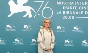 La actriz estadounidense Meryl Streep en el 'photocall' de la película 'La lavandería' durante la 76ª edición del Festival Internacional de Cine de Venecia, a 1 de septiembre de 2019.