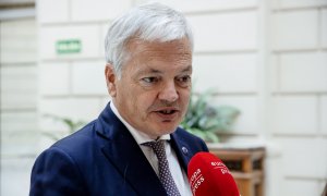 El comisario europeo de Justicia, Didier Reynders, ofrece declaraciones a Europa Press, a su salida de una reunión con el Fiscal General del Estado, en la Fiscalía General, a 30 de septiembre de 2022, en Madrid (España).