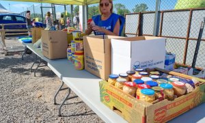 La zona de recollida d'aliments, en una de les darreres edicions