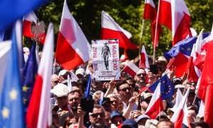 Protestas antigubernamentales en Varsovia, capital de Polonia, a 4 de junio de 2023.