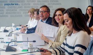 La presidenta de la Comunidad de Madrid, Isabel Díaz Ayuso, preside la Junta Directiva del Partido Popular de Madrid tras los resultados del 28M.