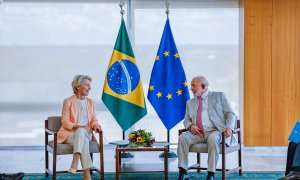 Lula da Silva junto a Ursula von der Leyen en Brasiliaq, a 12 de junio de 2023