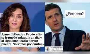 Ayuso habla de su lealtad hacia Feijóo y todos piensan lo mismo: "Casado ríe con amargura"