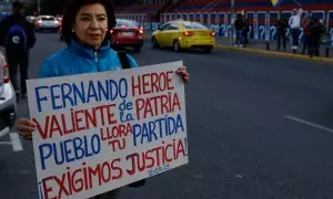 Foto tomada en Quito tras el asesinato de Fernando Villavicencio