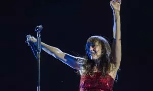 La cantante Eva Amaral, durante su concierto en el Sonorama Ribera 2023, a 13 de agosto en Aranda de Duero