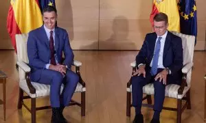 La reunión para la investidura entre Sánchez y Feijóo dura menos de una hora