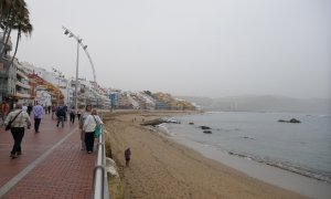 La playa de 'Las Canteras' de Las Palmas de Gran Canaria, a 13 de febrero de 2023.