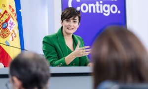 La ministra Portavoz y de Política Territorial en funciones, Isabel Rodríguez, durante una rueda de prensa posterior a la reunión del Consejo de Ministros