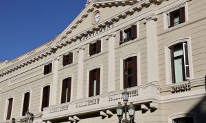 La balconada de l'Ajuntament de Sabadell, en una imatge d'arxiu