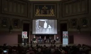 Un acto celebrado en el Ateneo de Madrid por la fundación Andreu Nin el pasado 13 de noviembre de 2023.