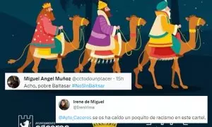 ¿Despiste o racismo? En Cáceres se cargan a Baltasar del cartel de la cabalgata de reyes: "Sale el primo de Gaspar"