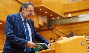 21/2/24 - Foto de archivo del portavoz de Junts en el Senado, Josep Lluís Cleries, durante una sesión plenaria, en el Senado, a 14 de noviembre de 2023, en Madrid.