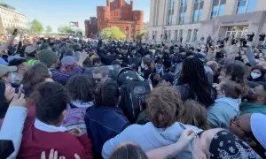 Protestas propalestinas en la Universidad de Wisconsin (EEUU), a 1 de mayo de 2024.