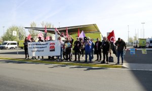 04/04/2024 - Protesta recent dels treballadors d'Ambulàncies Egara, a Lleida.