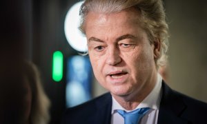 El líder de la extrema derecha de Países Bajos, Geert Wilders, acude a la Casa de Representantes neerlandesa, en La Haya, a 14 de mayo de 2024.