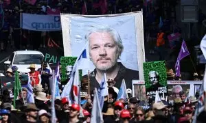 19/05/2024  Retrato de Julian Assange,  activista fundador de WikiLeaks, en Brismane (Australia), a 6 de mayo de 2024.