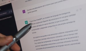 La página web de ChatGPt en una tablet, a 14 de abril de 2023, en Madrid. Foto de archivo.