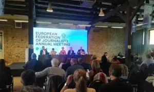 Pleno de la Asamblea de la Federación Europea de Periodistas (EFJ) en Kosovo