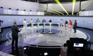 Un momento del debate electoral para las europeas en RTVE. EFE/ RTVE