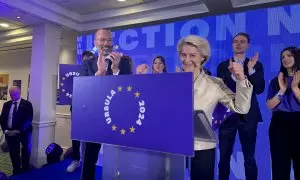La presidenta de la Comisión Europea y candidata del Partido Popular Europeo (PPE), Ursula von der Leyen.