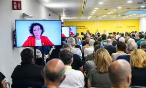 15/06/2024 - Imatge de la intervenció telemàtica de Marta Rovira al Consell Nacional d'ERC d'aquest dissabte.
