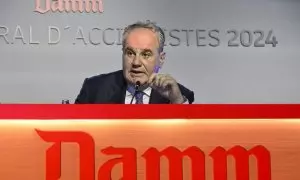El presidente de Damm, Demetrio Carceller Arce, durante la junta de accionistas de la compañía.