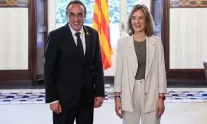 Josep Rull y Jéssica Albiach