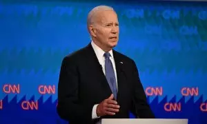 27 de junio de 2024. Joe Biden en el debate electoral contra Donald Trump el pasado 27 de junio.