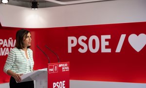 La portavoz de la Ejecutiva del PSOE, Esther Peña, en una imagen de archivo en Ferraz.