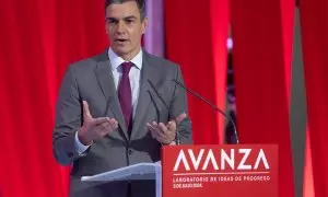 Pedro Sánchez, en el acto de presentación de la Fundación Avanza celebrado este miércoles en Madrid.