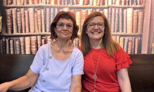 Gemma Puigvert i Marta Oller, autores de 'Quan el poder el tenien les dones' (La Magrana, 2024) a la llibreria Laie.