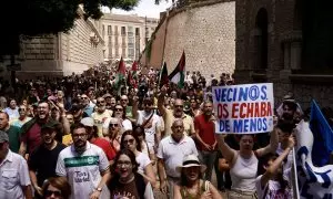 Miles de malagueños se manifestan por la dificultad de encontrar una vivienda para alquilar en la ciudad, a 29 de junio de 2024 en Málaga (Andalucía, España).