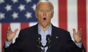 Foto de archivo dell presidente estadounidense, Joe Biden, en un acto de campaña en Madison, EEUU, a 5 de julio de 2024.