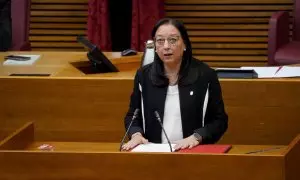 Foto de archivo de la presidenta de les Corts Valencianes, Llanos Massó, durante un acto institucional, a 25 de abril de 2024, en Valencia.