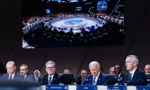 Los líderes mundiales durante la cumbre de la OTAN celebrada en Washington D.C.