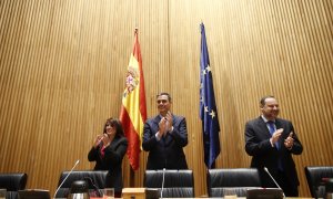 Adriana Lastra, Pedro Sánchez y José Luis Ábalos en una imagen de archivo de 2019.