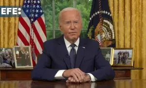 Biden insta a los estadounidenses a resolver sus diferencias "en las urnas, no con balas"