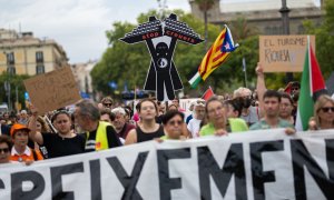 Imagen de archivo de una manifestación contra el turismo masivo en Barcelona, a 6 de julio de 2024.