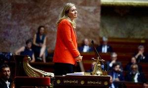 Yael Braun-Pivet, recién elegida Presidenta de la Asamblea Nacional, a 18 de julio de 2024.