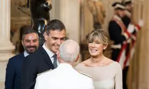 24/07/2024  El presidente del Gobierno, Pedro Sánchez y su esposa, Begoña Gómez, en una imagen de archivo.