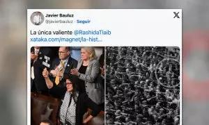 El gesto de una congresista en medio de los aplausos a Netanyahu en el Congreso de EEUU: 'No todas las heroínas llevan capa'