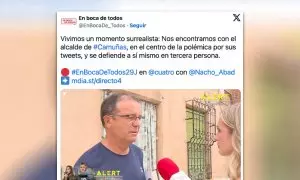 El surrealismo alcanza su cenit con el alcalde de Camuñas hablando de sí mismo como si fuera un vecino: "Es buena persona. Le queremos"